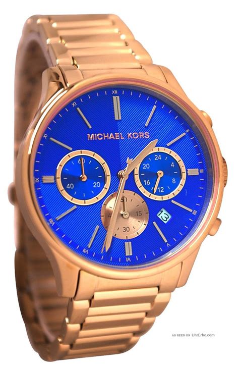 michael kors uhr rose blau|Michael Kors men's blue.